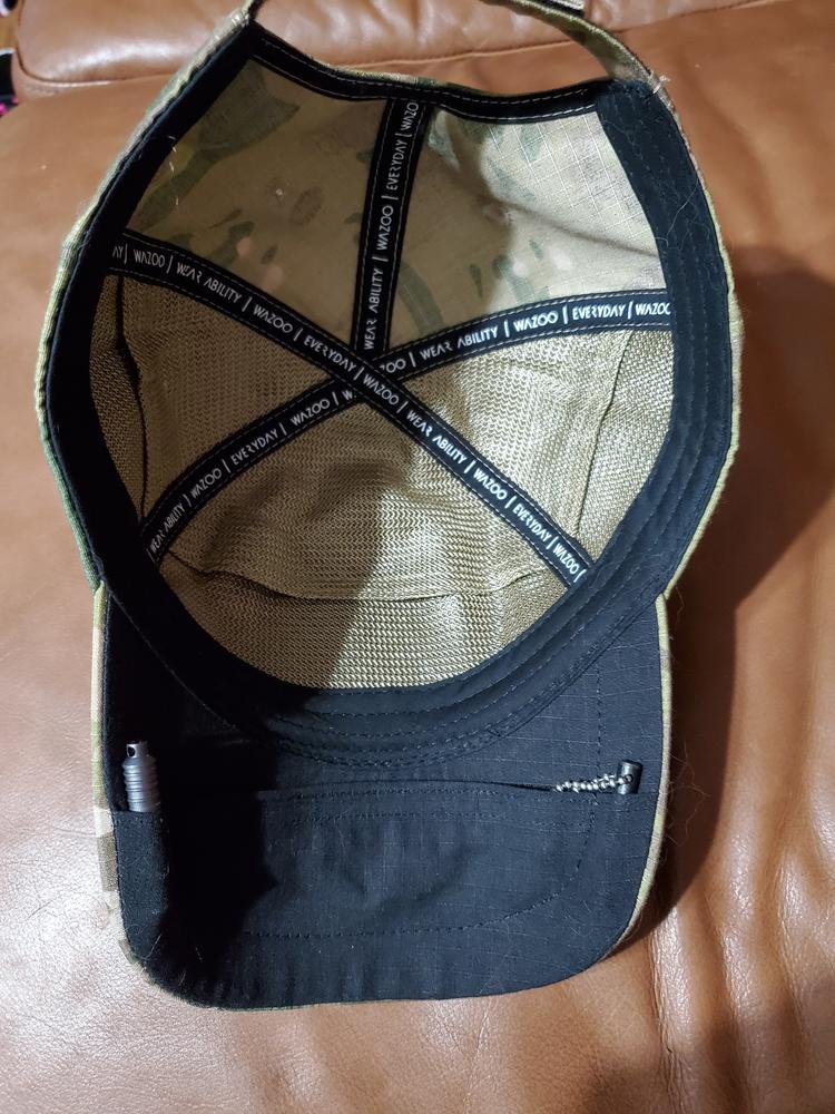 Folding Cap with 4 Secret Pockets for Cash and Keys at  Men's  Clothing store