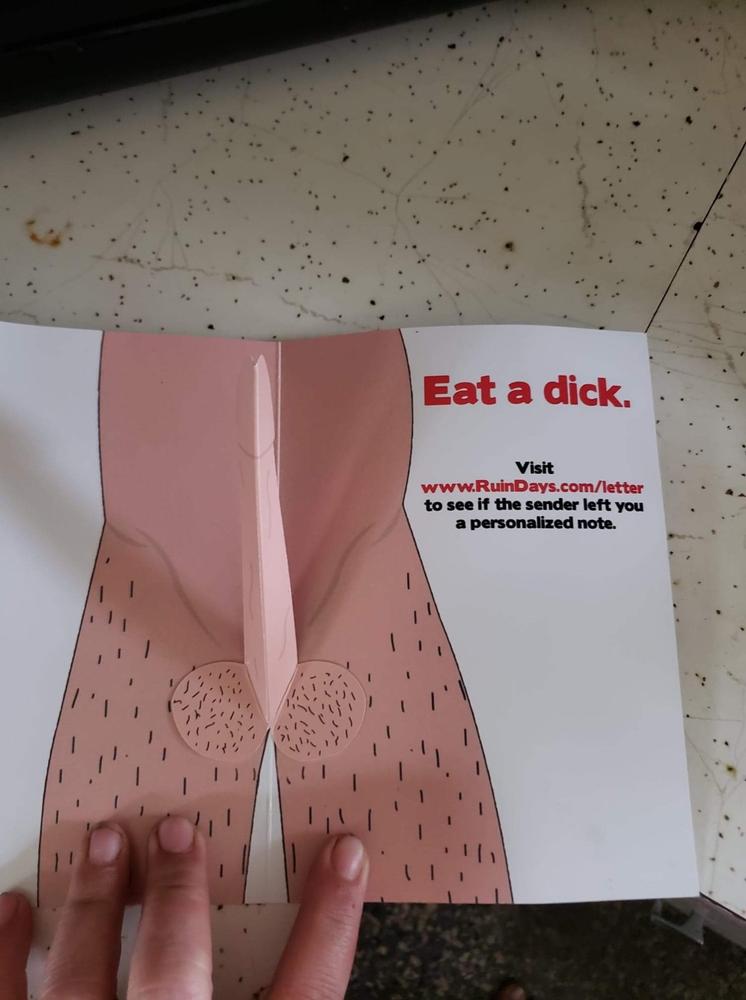 Eat a Dick Card - Customer Photo From Anonymous