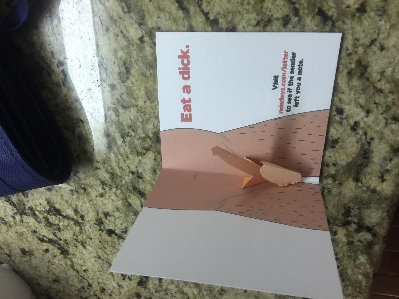 Eat a Dick Card - Customer Photo From Louis B.