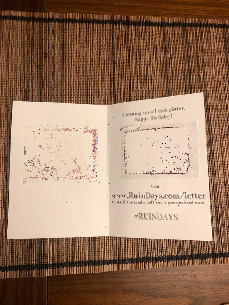 Glitter Everywhere Card - Customer Photo From Anonymous