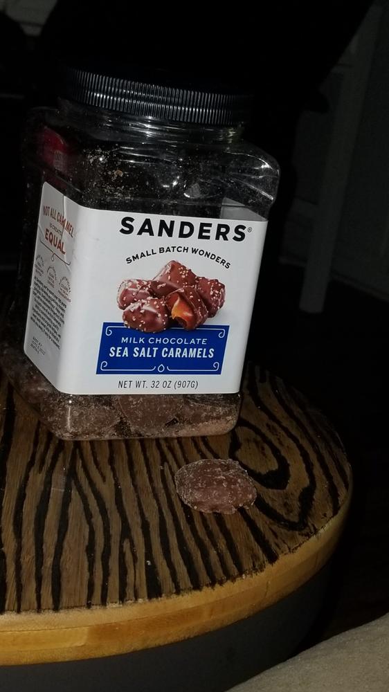 Original Milk Chocolate Sea Salt Caramels Tub 32 oz. - Customer Photo From Jay Shepherd