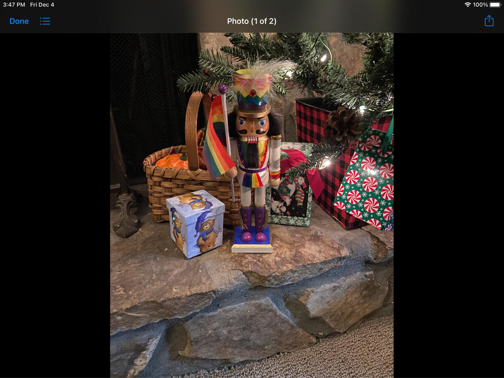 Soldier Pride Nutcracker with Rainbow Pride Flag 12 inch - Customer Photo From John Wilkerson