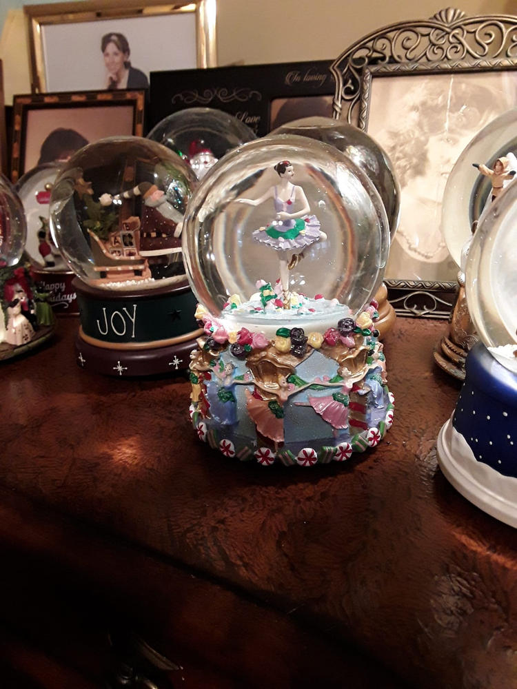 Musical Waltz of the Flowers Ballerina Turning Snow Globe - Customer Photo From Kay A.