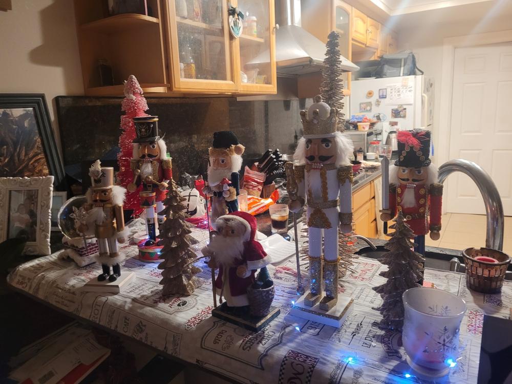 Lavish Gold and White King Nutcracker - Customer Photo From Loretta C.