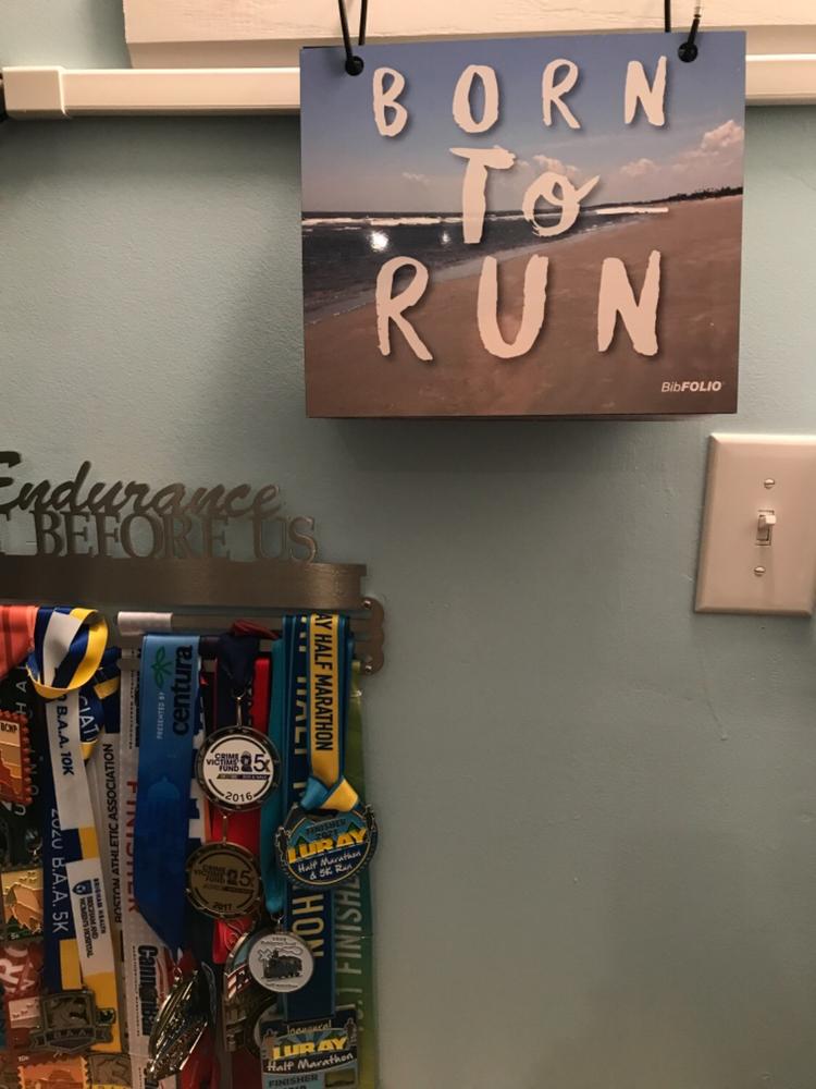 DIY Race Bib and Medal Display