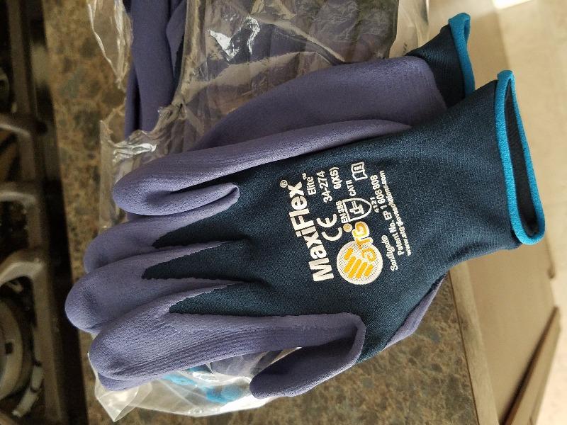 PIP 34-274 ATG MaxiFlex Elite Seamless Knit Nitrile Coated Gloves 6 PAIR MEDIUM 