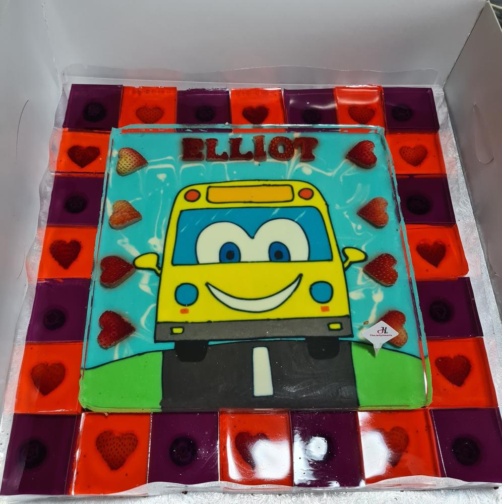 Mosaic Gem with Customised Drawing Cake - Customer Photo From Joyce Lee
