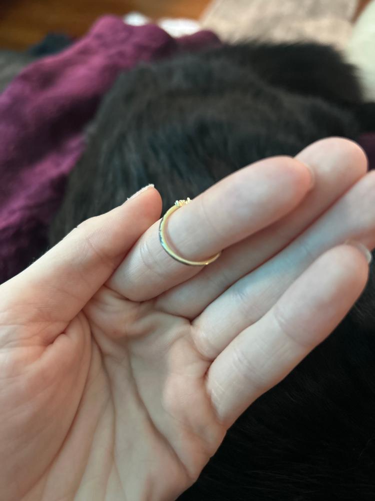 【Local Eclectic】9K White Topaz Marquiseリング Solid Gold Gemstone Marquise Ring in White Topaz – local