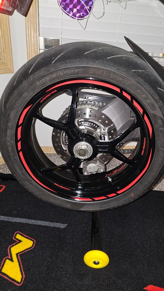 Motorcycle Rim Wheel Decal Accessory Sticker for Ducati Hypermotard - Customer Photo From John H.