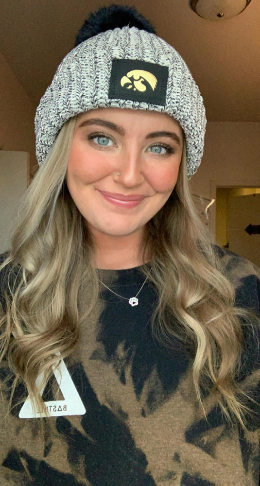 love your melon burgundy pom beanie