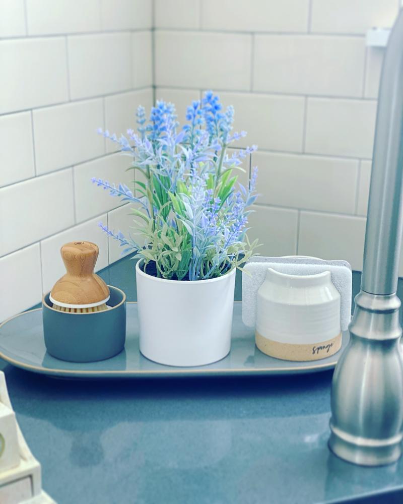 Full Circle Bubble Up Sudsing Soap Dispenser & Dish Brush Set Full