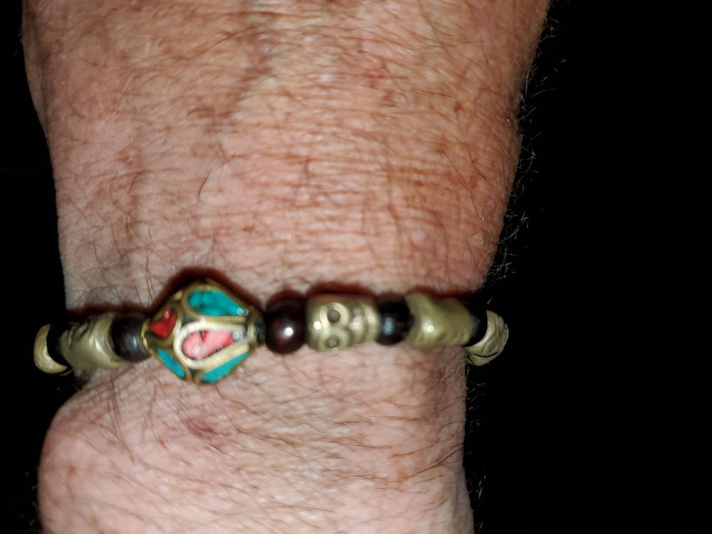Vintage Tibetan Skull Wrist Mala - Customer Photo From Jerry K.