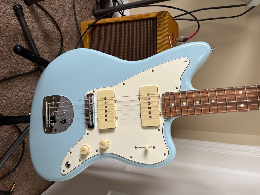 Fender Player Jazzmaster Sonic Blue w/Olympic White Headcap, Pure Vintage 