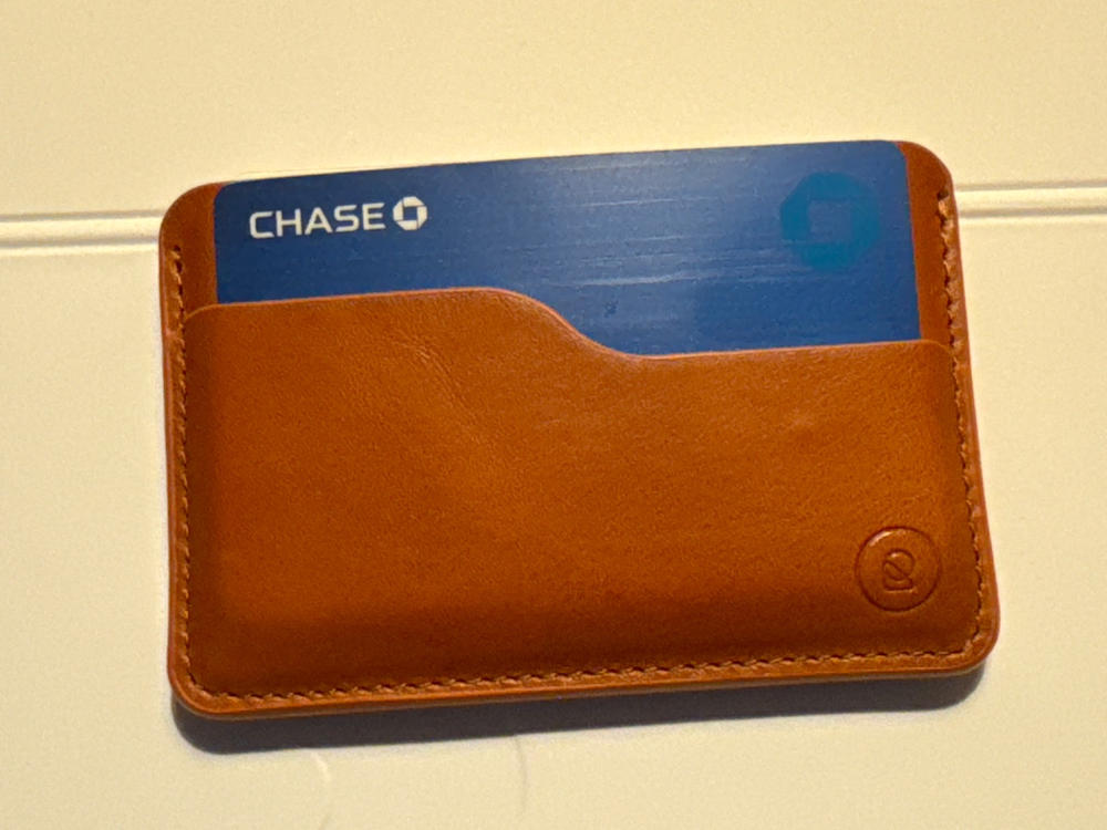 Genuine Calf Leather Card Holder Wallet - Slim RFID Blocking Wallet With ID Window & Multiple Slots - View #9