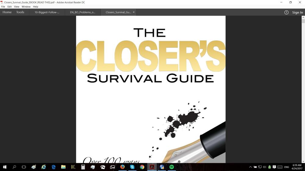 Closer’s Survival Guide | eBook - Customer Photo From Amir F.