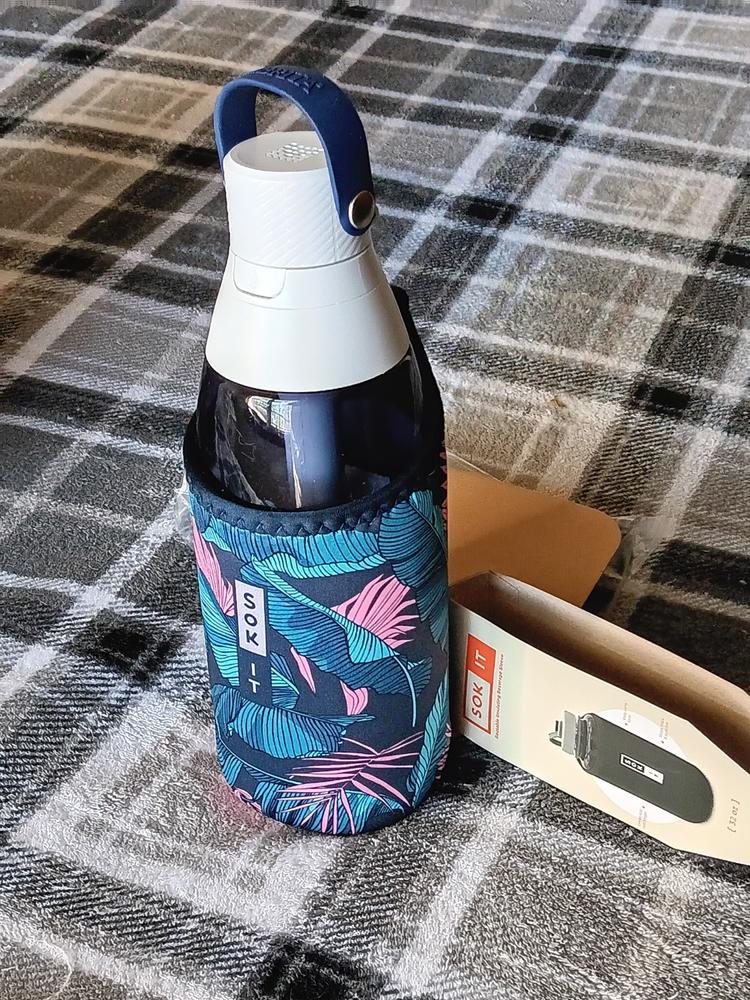 BotlSok for Nalgene Style Bottles - Midnight Tropics - Customer Photo From Janet Roberts