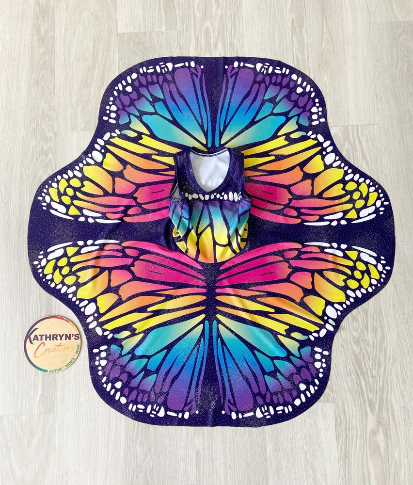 Spandex Circle Panel Wings Rainbow Regular - Glitter Stardust - Customer Photo From Kathryn Rodda