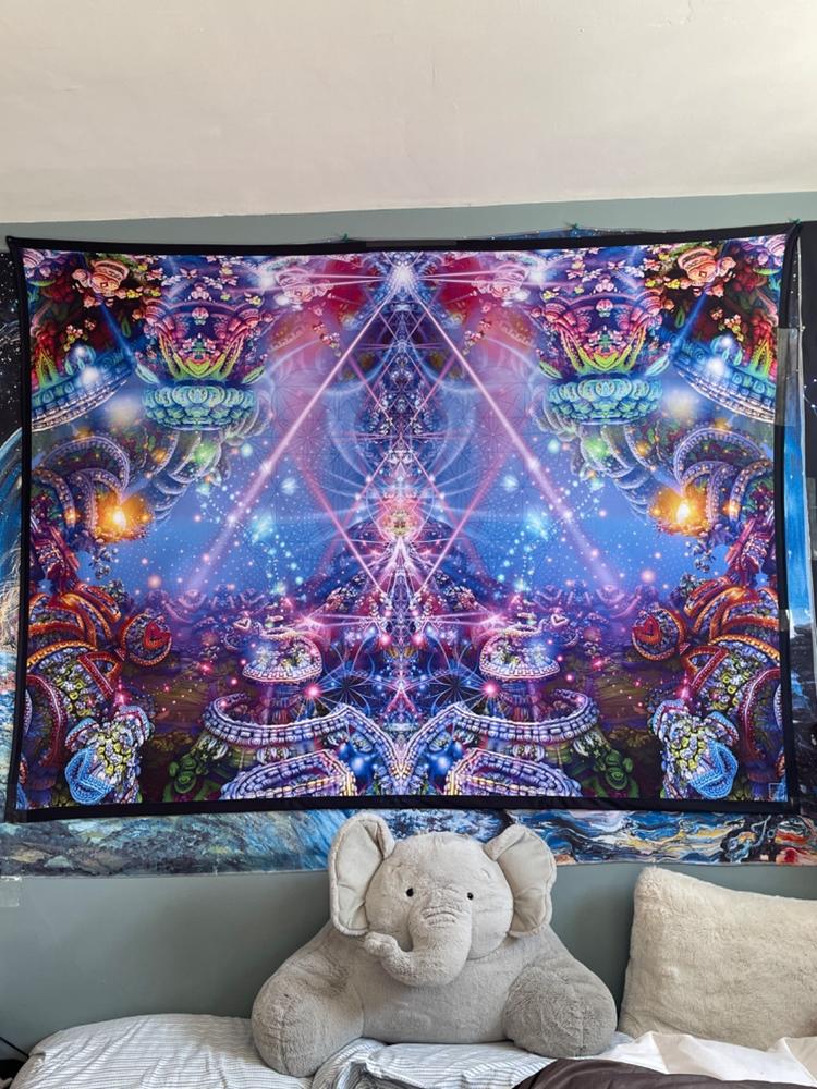 Trippy Tapestry | Psychedelic Wall Hanging | Psy | The Gates of Atlantis - Customer Photo From Isabel Johnson