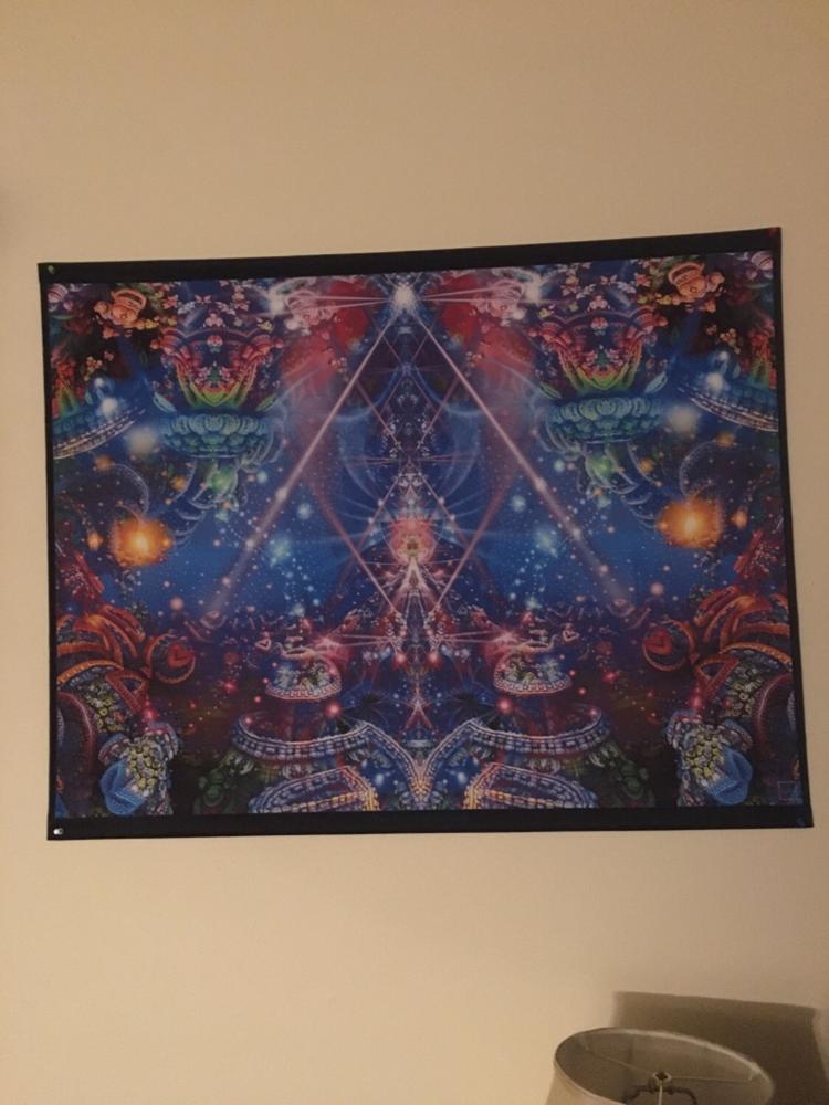 Trippy Tapestry | Psychedelic Wall Hanging | Psy | The Gates of Atlantis - Customer Photo From Amanda Walker