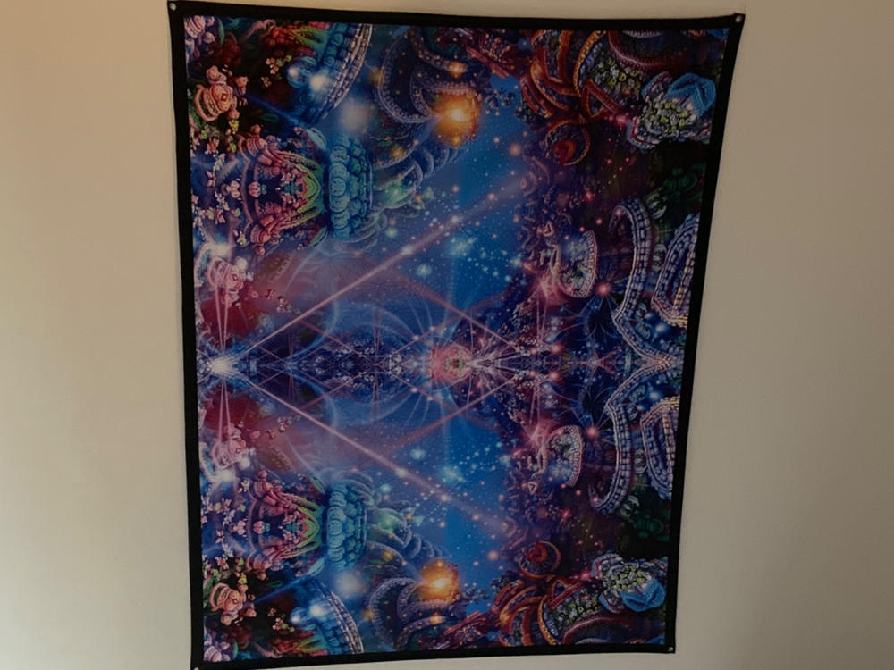 Trippy Tapestry | Psychedelic Wall Hanging | Psy | The Gates of Atlantis - Customer Photo From Anastasia Baker