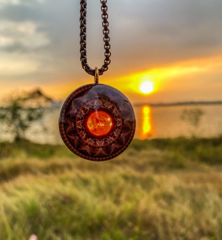 Orgone Pendant | Orgonite Necklace | EMF Protection | Sun Seed - Customer Photo From Jeffery 