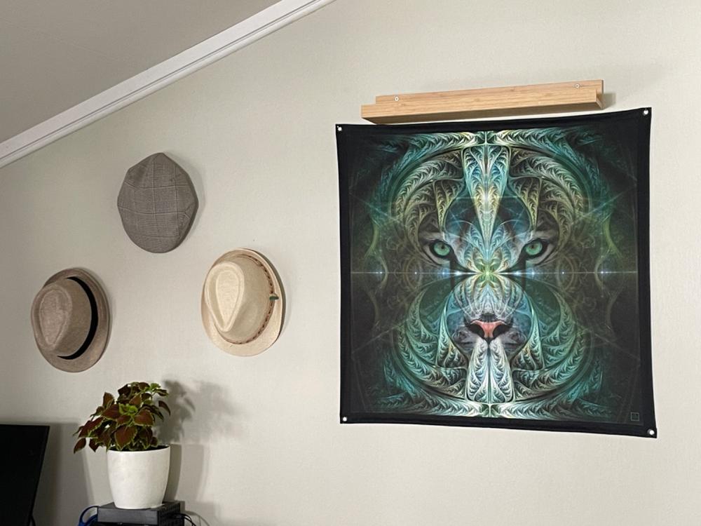 White Tiger Tapestry | Animal Totem Wall Hanging | Masculine | Sinha - Customer Photo From Ellen-Marie Pedersen