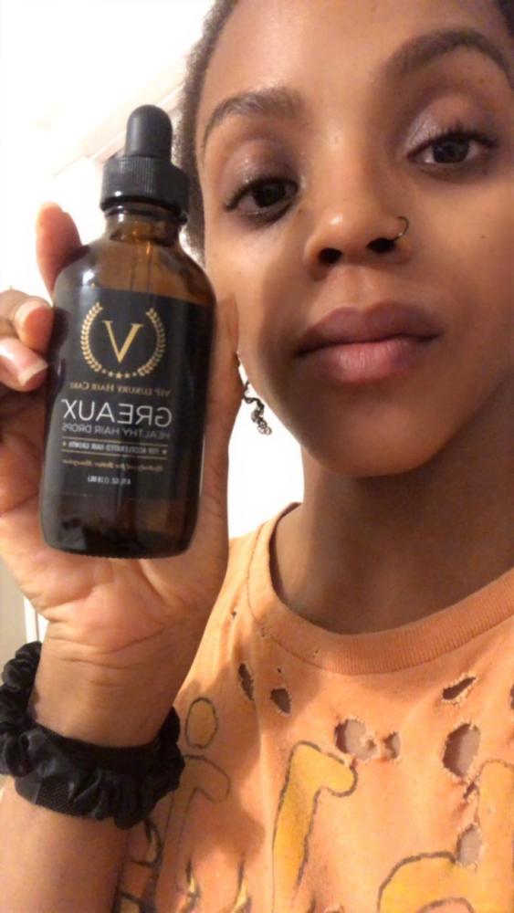 GREAUX Healthy Hair Drops - Customer Photo From Myeisha T.