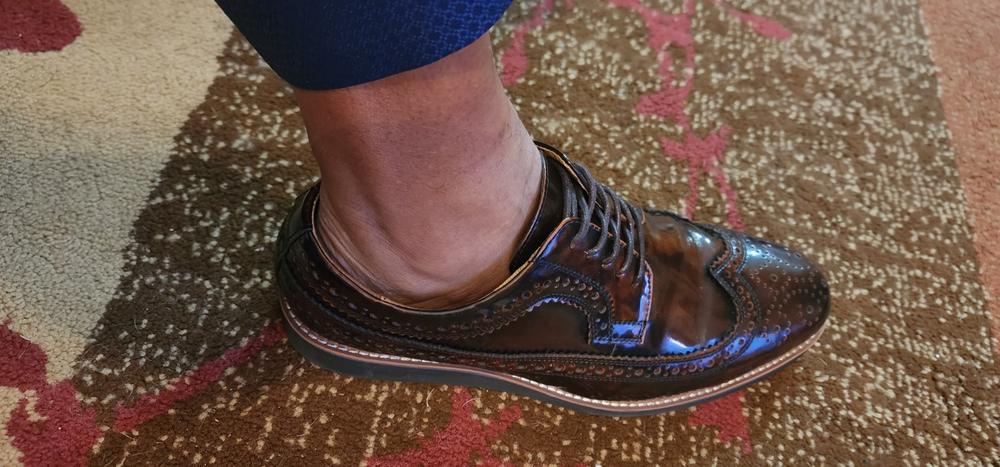 Alexander Mahogany Patent Leather Longwing Sneakers display picture 1