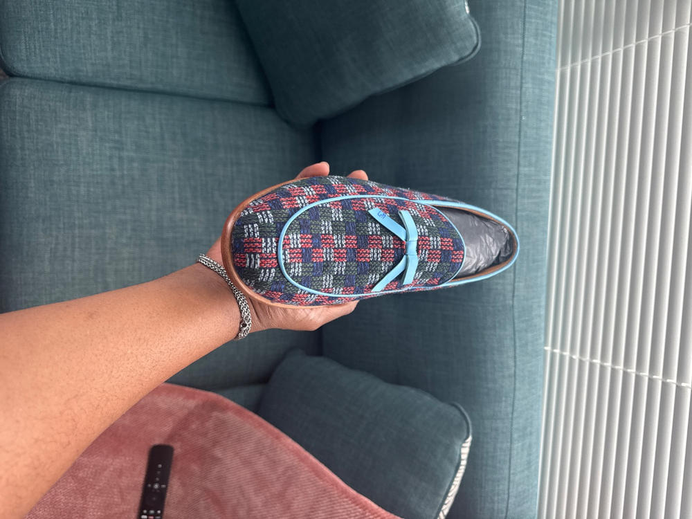 Odell Dark Azure Patchwork Belgian Loafers - Customer Photo From TRAVIS CLEAVES