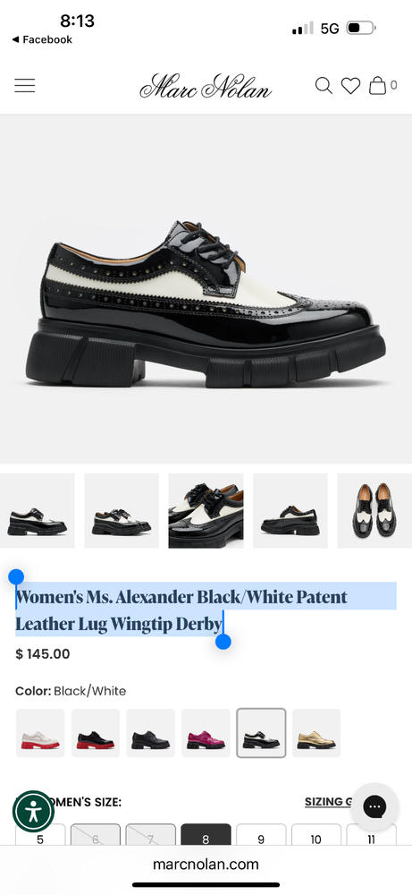 Atlas Navy Patent Leather Derbys display picture 1