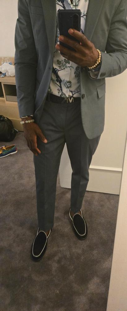 Alessandro Black Suede Venetian Loafers - Customer Photo From Varfley Saryoung