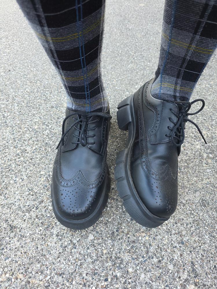 Ms. Alexander Black Leather Lug Wingtip Derby Ms. Alexander Black Leather Lug Wingtip Derby