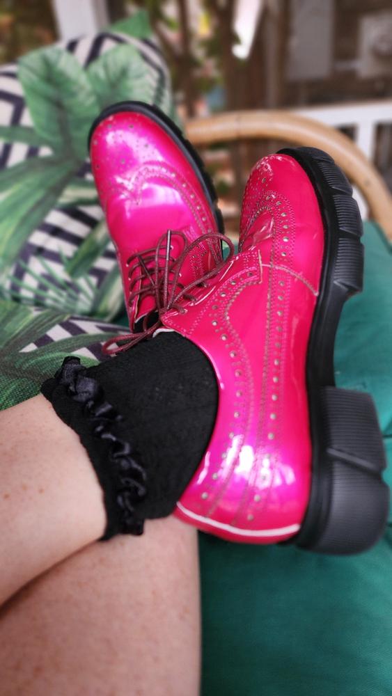 Ms. Alexander Magenta Leather Lug Wingtip Derby