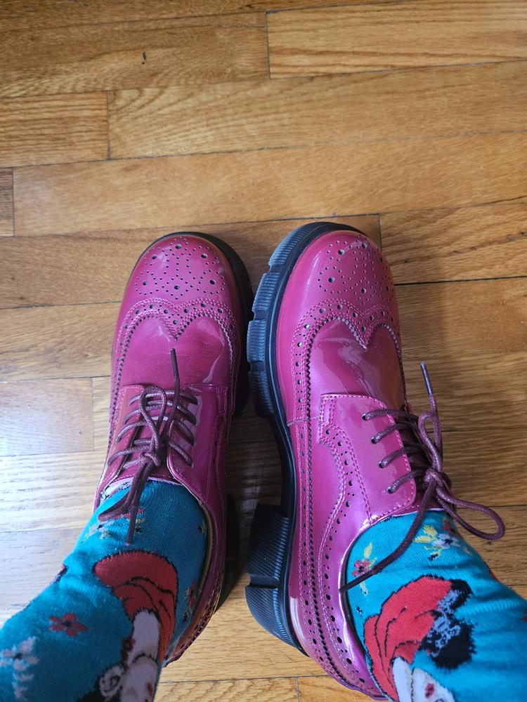 Ms. Alexander Magenta Leather Lug Wingtip Derby