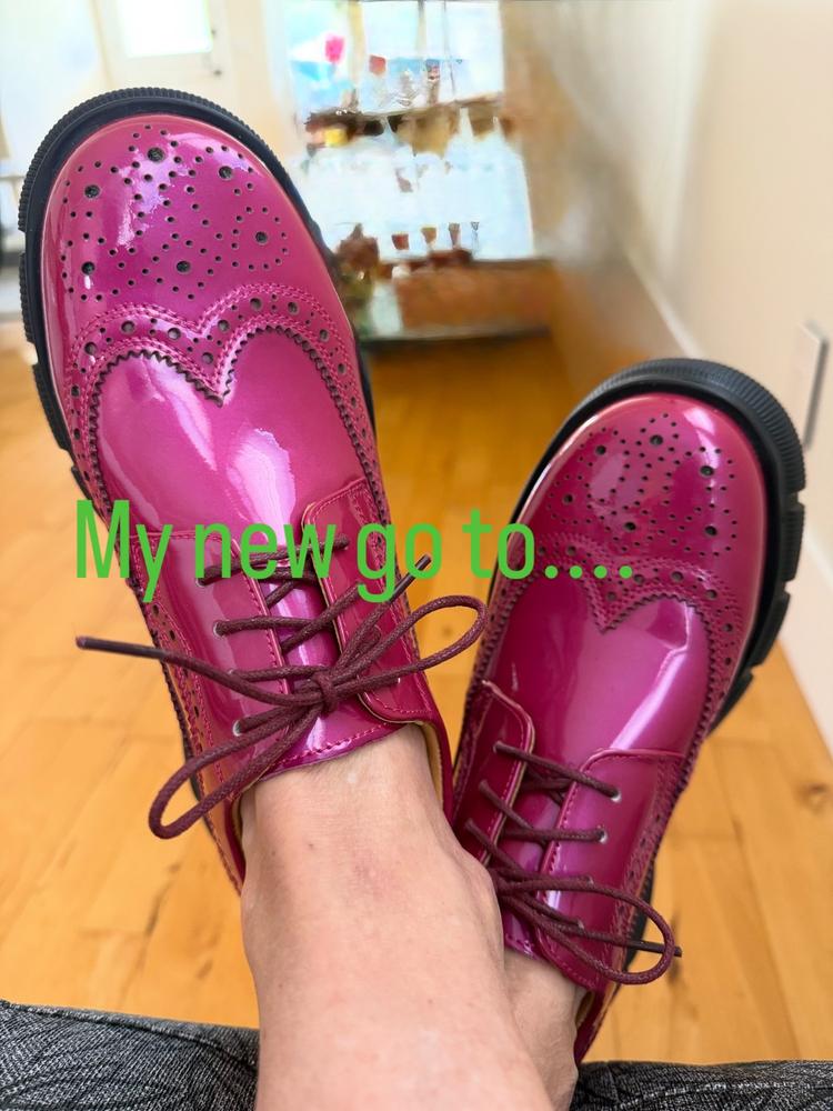 Ms. Alexander Magenta Leather Lug Wingtip Derby
