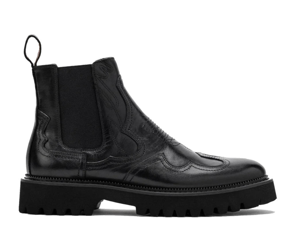 Dax Midnight Black Leather Chelsea Boots