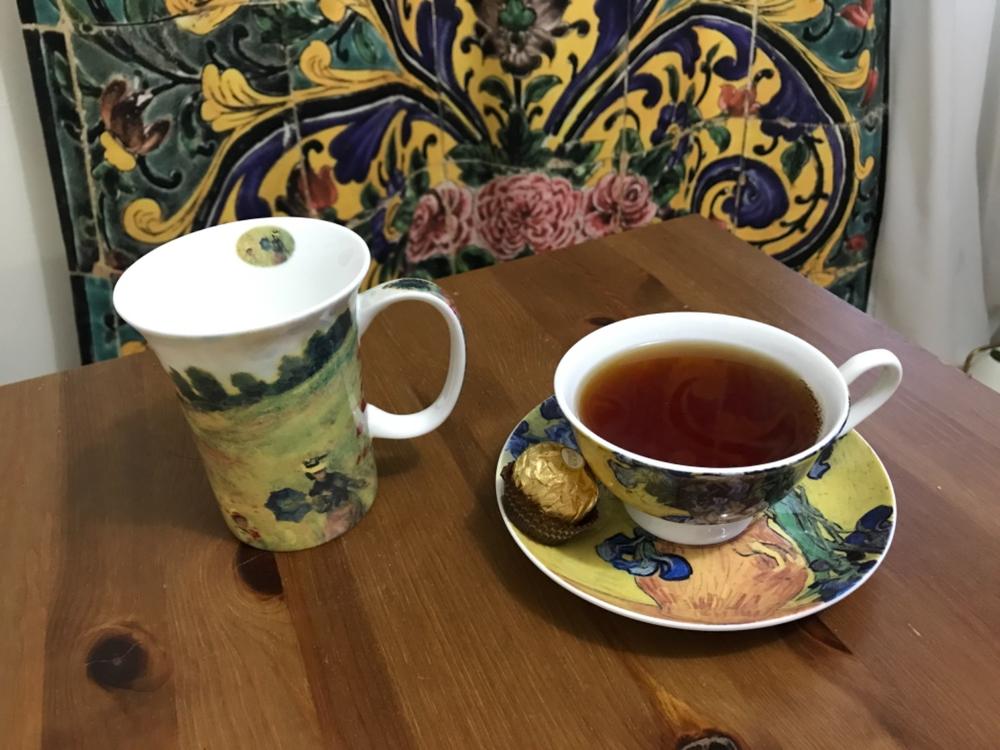 Van Gogh Irises Cup & Saucer - Customer Photo From Leila Ghamari