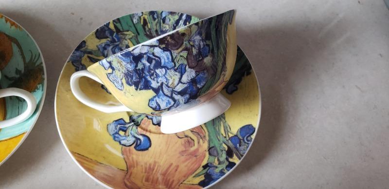 Van Gogh Irises Cup & Saucer - Customer Photo From Heather MacDonald