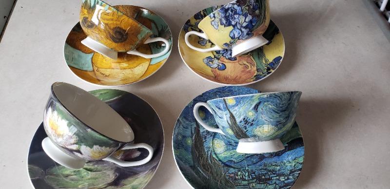 Van Gogh Irises Cup & Saucer - Customer Photo From Heather MacDonald