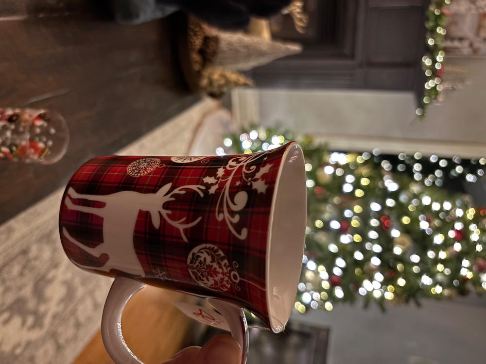 Holiday Reindeer Mug Pair - Customer Photo From Debbie Coleman