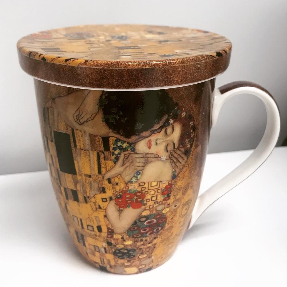 Klimt The Kiss Tea Mug W/Infuser and Lid - Customer Photo From Abigail Balderas