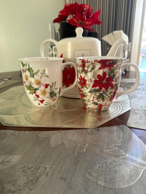 Chintz Poinsettia Java Mug - Customer Photo From Wendy/Ed Chuckrey