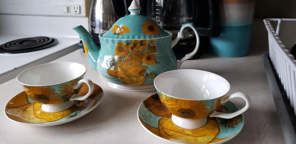 Van Gogh Sunflowers Teapot - Customer Photo From Heather MacDonald