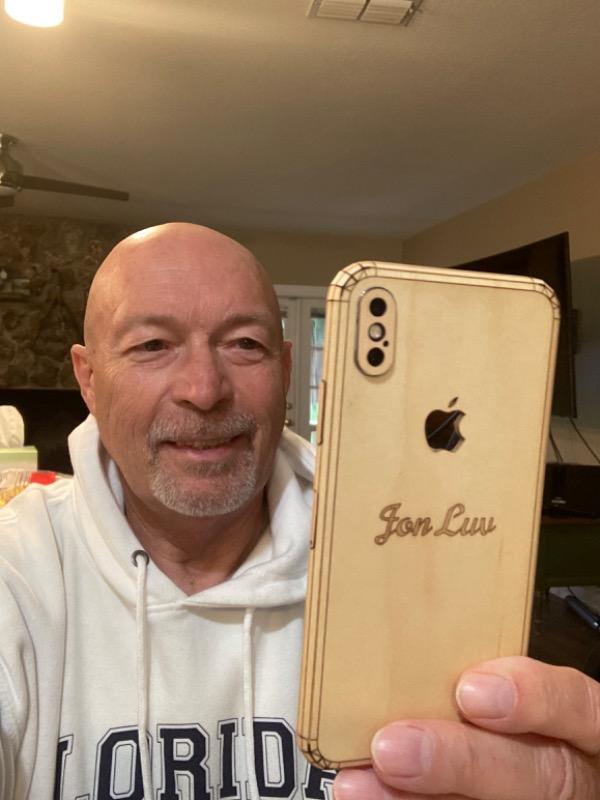 iPhone X / XS / XR / XS Max wood cover - Customer Photo From john maksyn