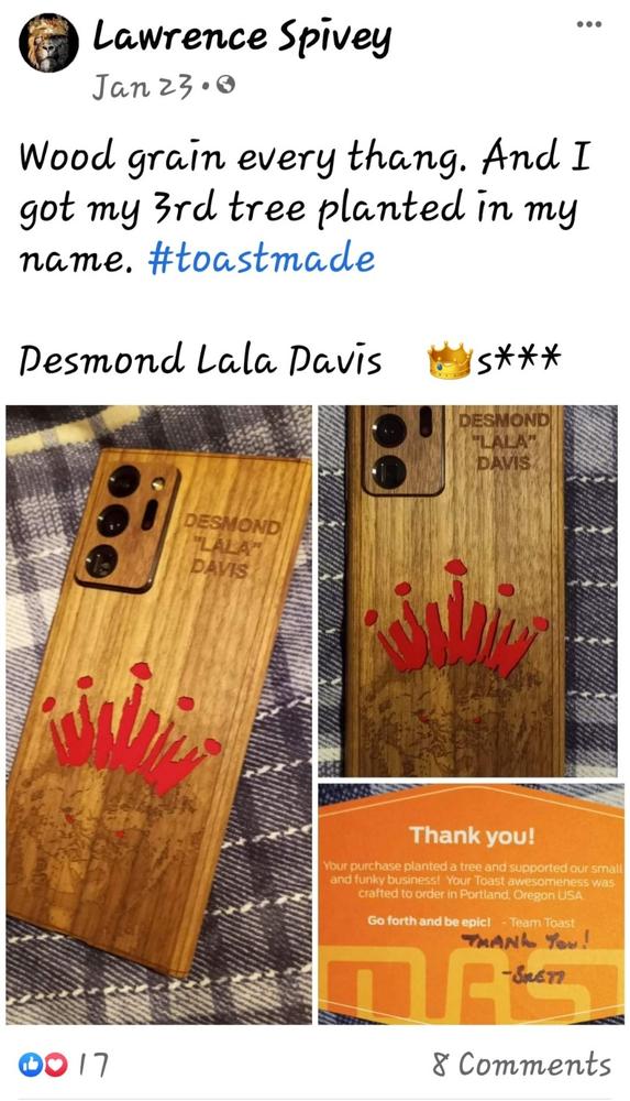 Note20 / Note20 Ultra Wood cover - Customer Photo From Lawrence Spivey 