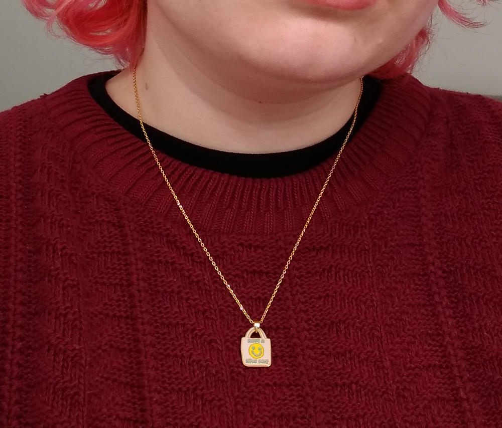 Have A Nice Day - Doubled Sided Pendant - Customer Photo From Kari