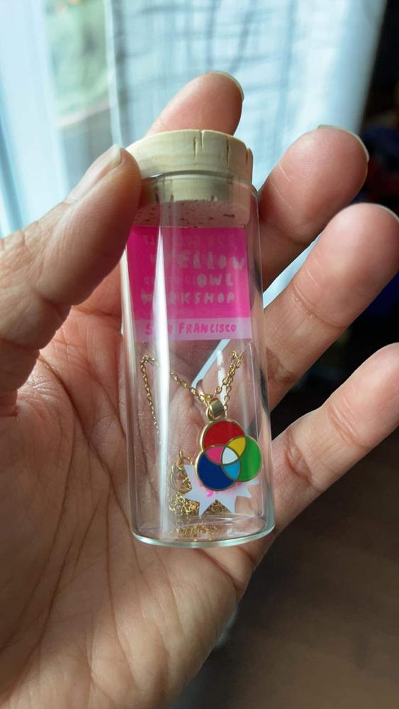 RGB CMYK Color Wheel - Double Sided Pendant - Customer Photo From Asia