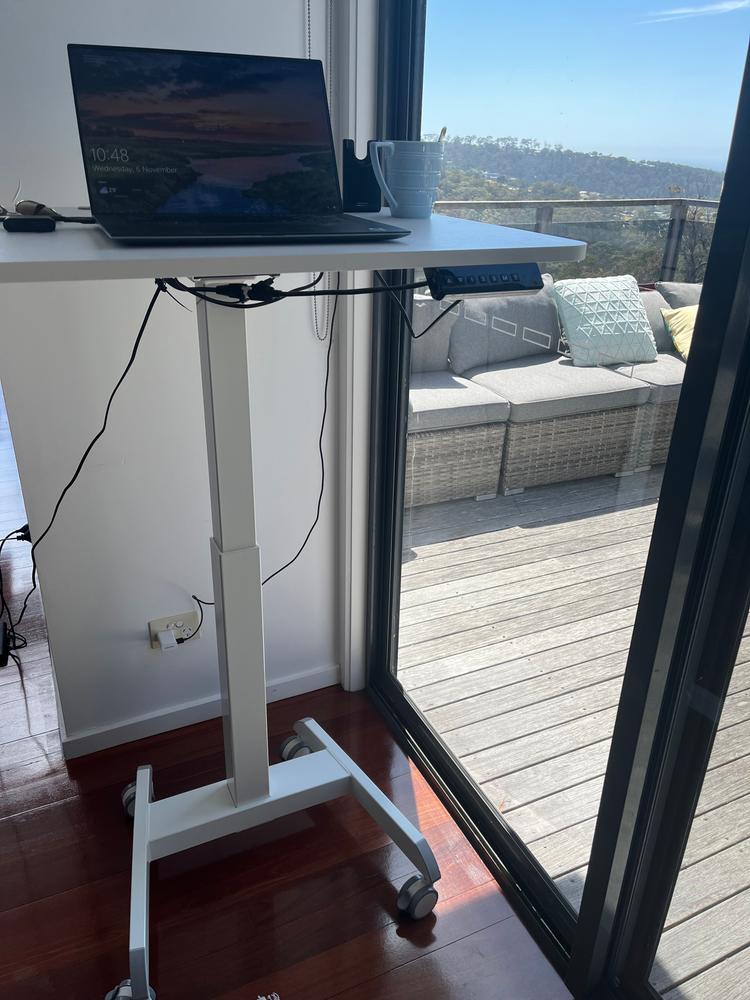 Desky Single Sit Stand Pedestal Desk - Desky