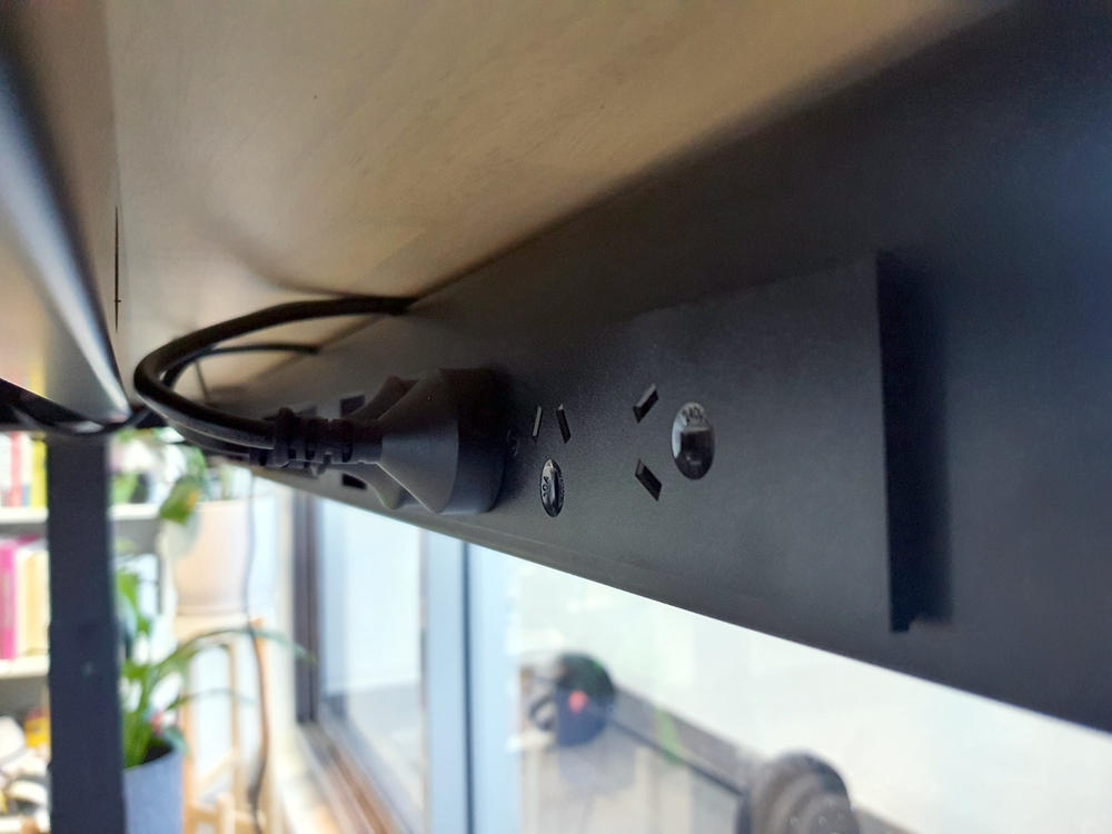 Desky Under Desk Cable Management Channel 3 Plugs