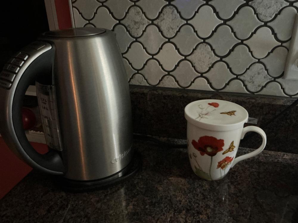 Poppies Tea Mug w/ Infuser and Lid - Customer Photo From Lorraine Woodard